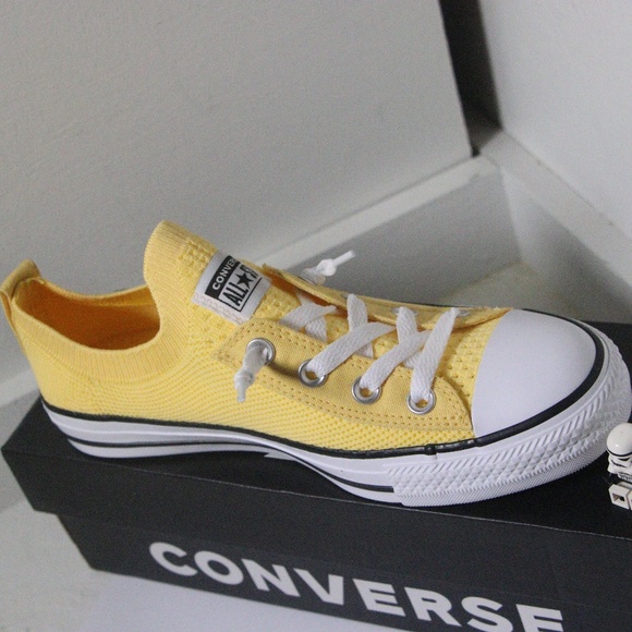 Converse Yellow All Star Shoreline Knit Slip Ons - Picture 3 of 7